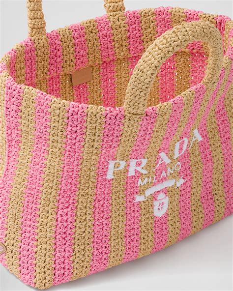 prada raffia bag tan|large raffia tote bag.